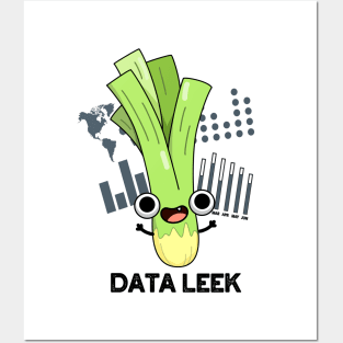Data Leek Funny Computer Veggie Pun Posters and Art